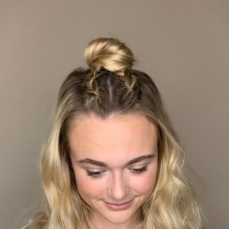 How-to Up-do: Half-up Double Braid Bun using Betty Pins